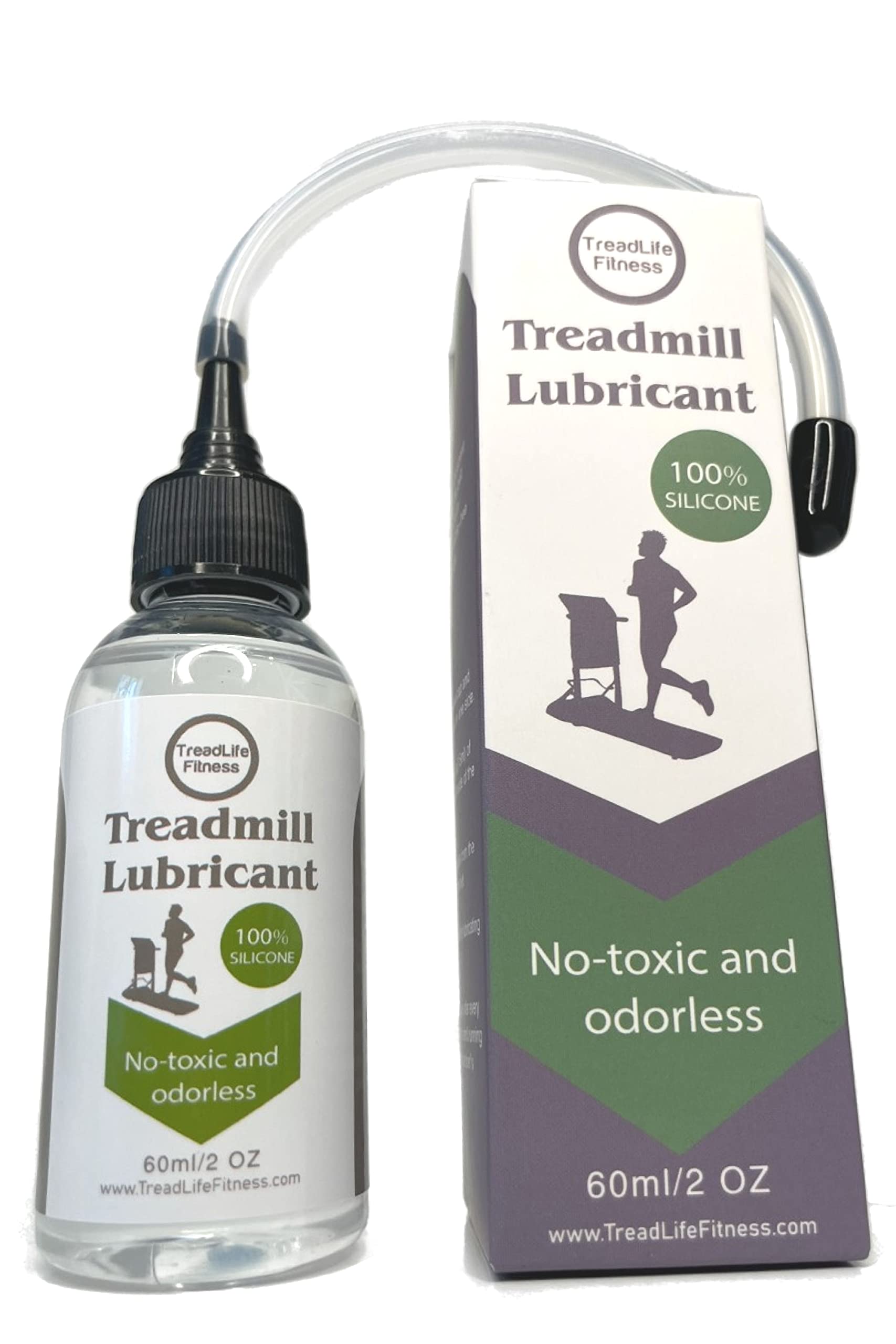 100% Silicone HIGH Performance Treadmill Belt Lubricant - 2 Ounce Bottle - Easy to Use Applicator Tube - Comes with Instructions