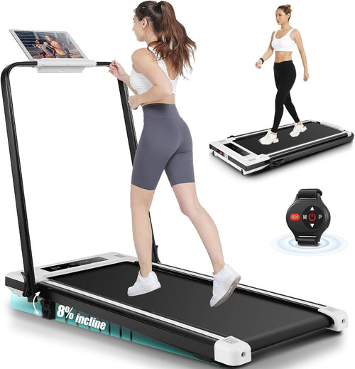 Ancheer Treadmills, 3 In 1 Folding Treadmill With Incline, Walking Pad Under Desk For Home Office, Portable Treadmill With Remot