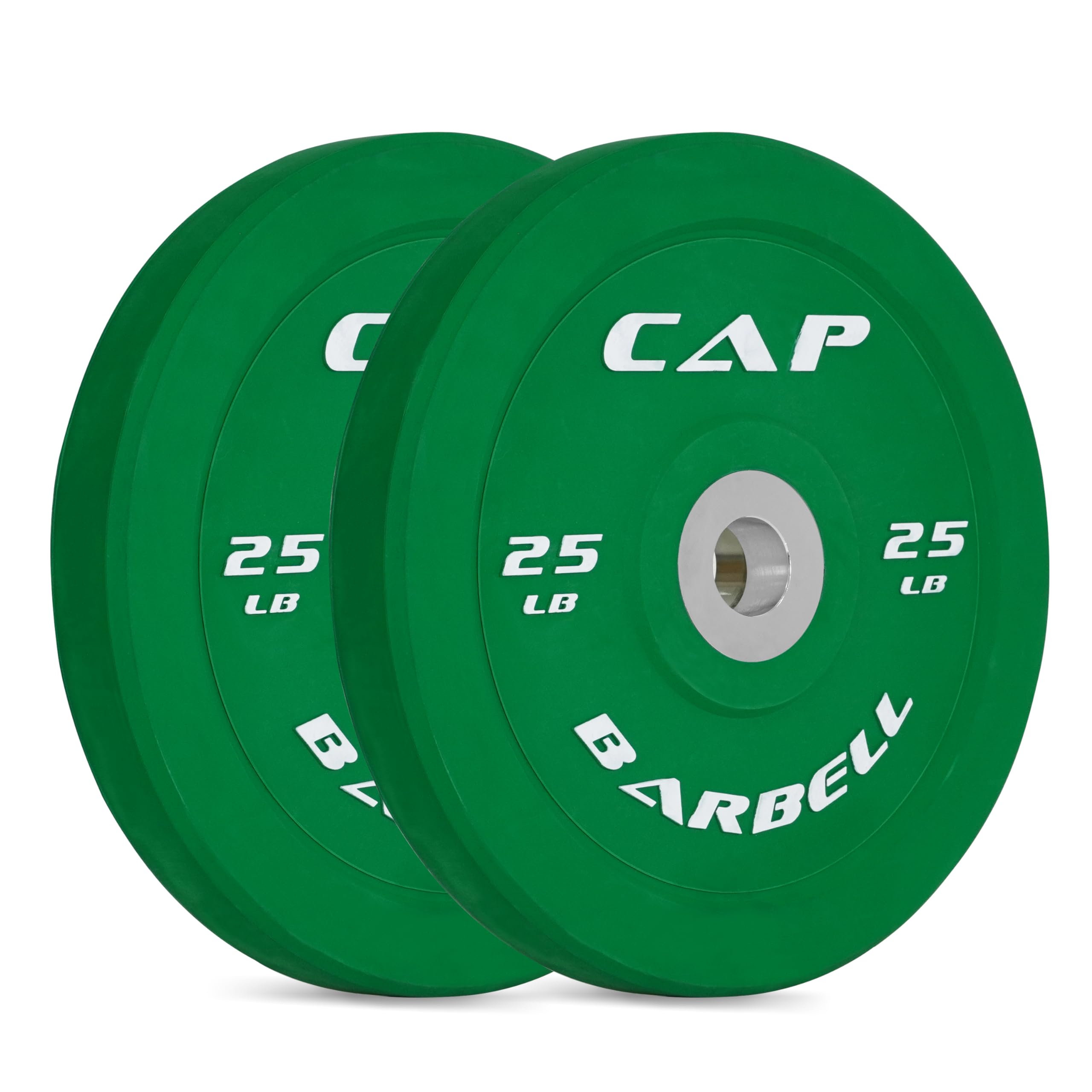 Cap Barbell Best Olympic Bumper Plate Set, Green, 25 Lb Pair