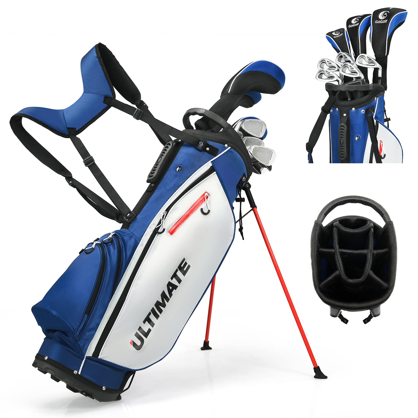 Tangkula Complete Golf Clubs Package Set 10 Pieces For Men & Women Right Hand, Includes 460Cc Alloy Driver, 3# Fairway Wood, 4# 