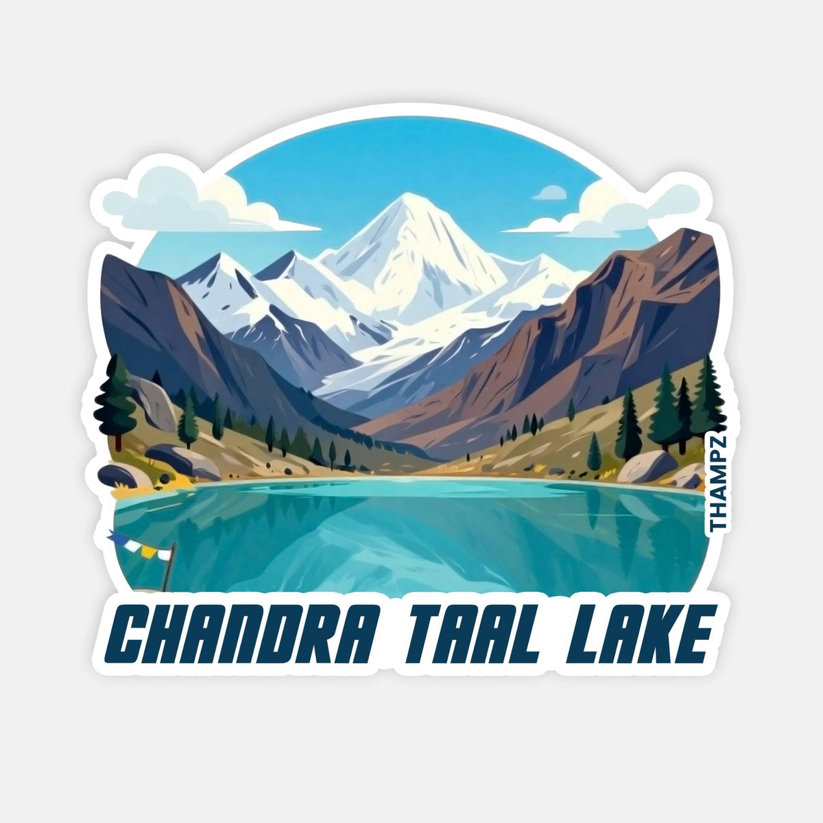 THAMPZ Chandrataal Lake 3D Embossed Flexible Fridge Magnet 0.5mm Decorative with Strong Hold | Refrigerator Magnet for Notes, P