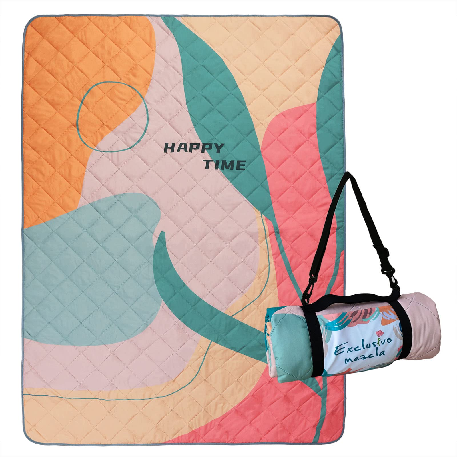 Exclusivo Mezcla Waterproof Picnic Blankets 3-Layer 60X80 Inches Large Sandproof Beach Blanket Foldable Outdoor Blanket For Camp