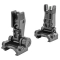 Meprolight FABS Green Front/Blank Rear Tritium Illuminated Flip Backup Sight Set, Black Aluminum, Low-Light Aiming (405100)