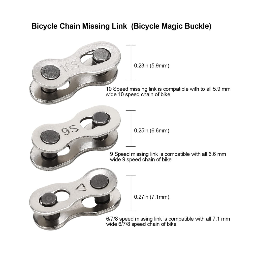 Oumers Bike Link Plier+Chain Breaker Splitter+6 Pairs Bicycle Missing Link, Chain Plier Quick Link Opener Remover Plier For 6/7/