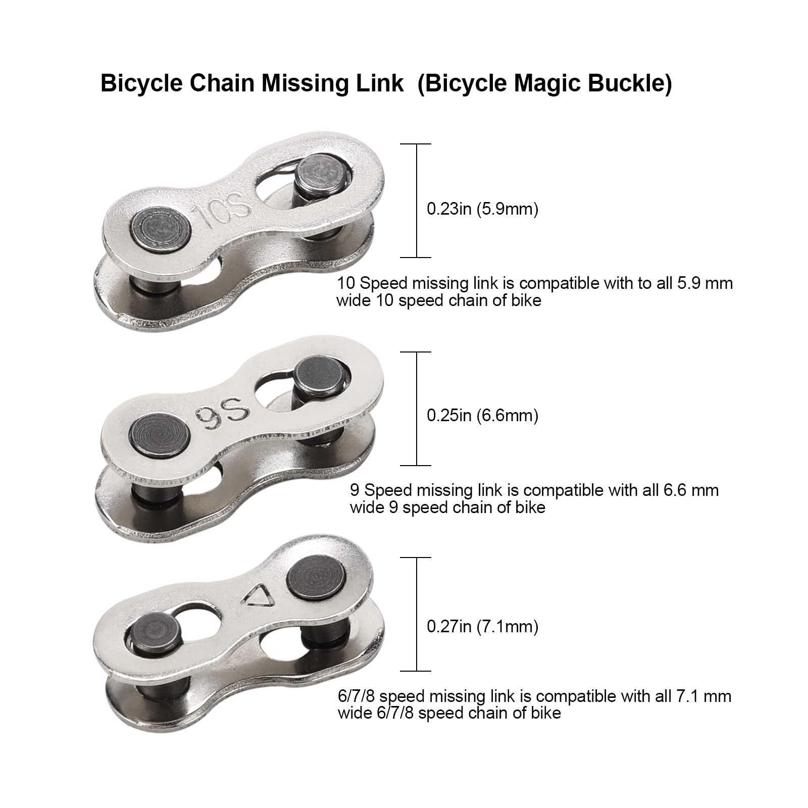 Oumers Bike Link Plier+Chain Breaker Splitter+6 Pairs Bicycle Missing Link, Chain Plier Quick Link Opener Remover Plier For 6/7/