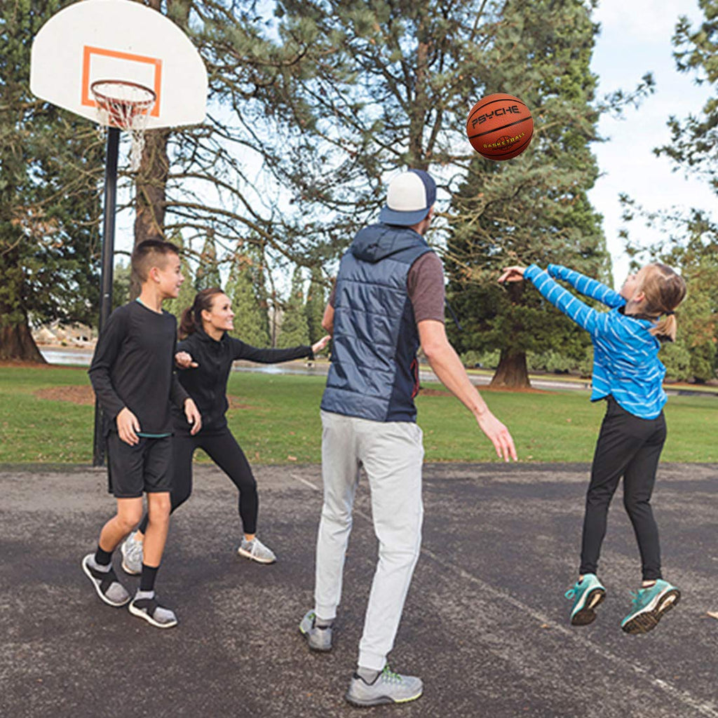 Wisdom Leaves Kids Youth Basketball Size 5 (27.5'') Rubber Indoor Outdoor Basketball For Child Boy Girls Teen Park Backyard Pool