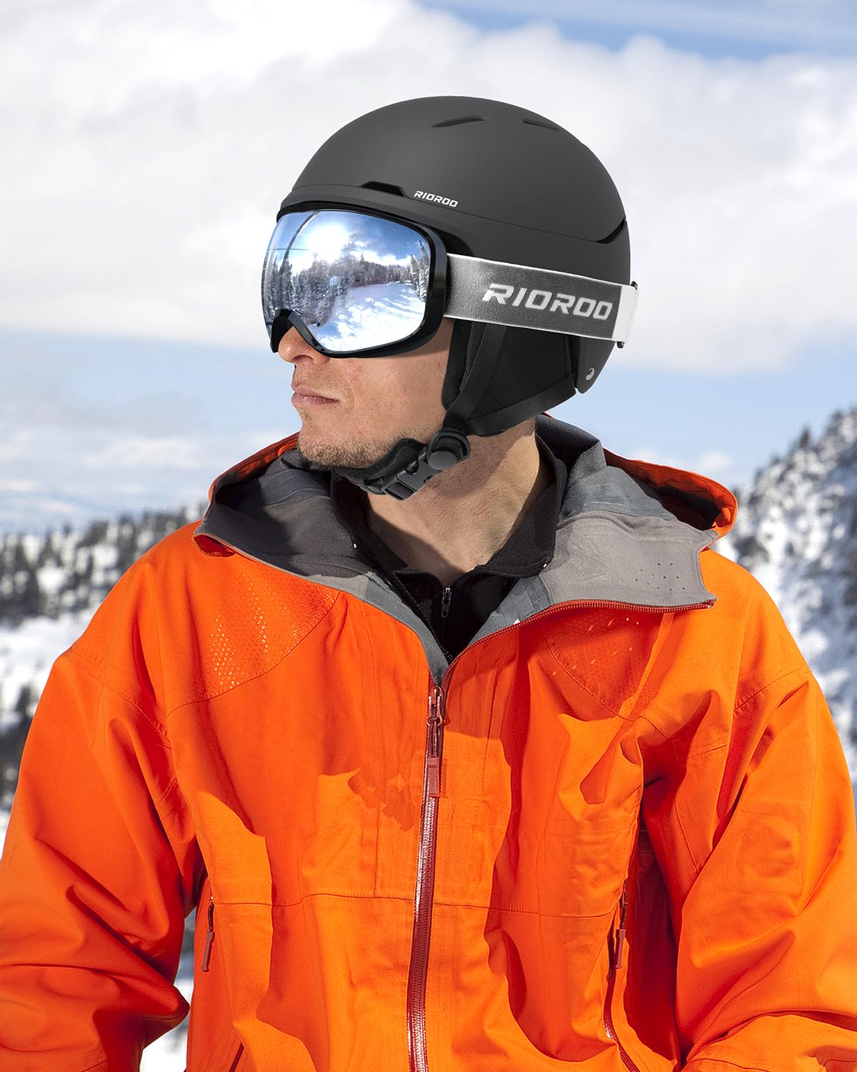 RIOROO Ski Helmet for Women Men, Safety Certified Snowboard Helmet with Shockproof ABS Hard Shell for Adults & Youth