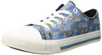 FOCO Detroit Lions NFL Womens Glitter Low Top Canvas Shoes - 10