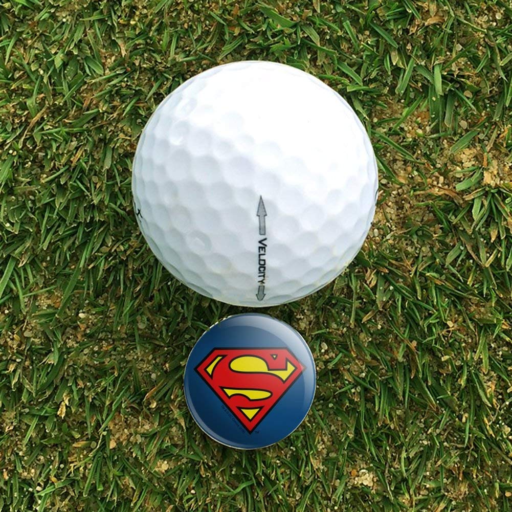 Graphics & More Superman Classic S Shield Logo Golf Hat Clip With Magnetic Ball Marker