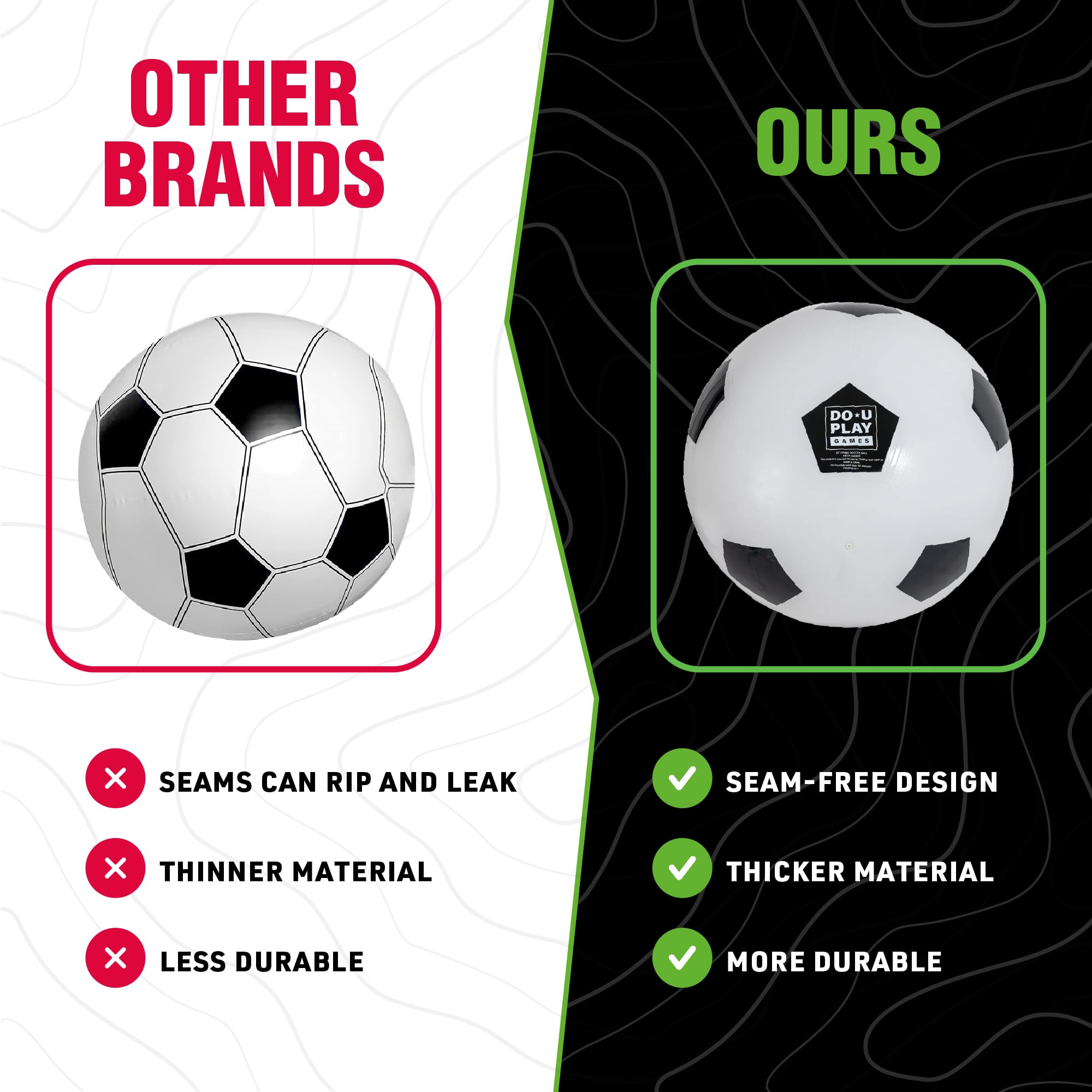 Hape Do-U-Play Games Jumbo Soccer Ball, 30    Diameter, Superior Rubber Durable Heavy-Duty Material