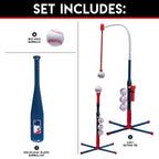 Franklin Sports Kids Batting Tee - Mlb 2-In-1 Grow-With-Me - Adjustable Youth Hitting Tee - Perfect For Teeball And Baseball, Mu