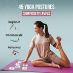 Merka Yoga Pose Flashcards: Your Ultimate Yoga Accessories For Beginners To Masters, Deck Of 50 Yoga Cards For Men, Women, And C