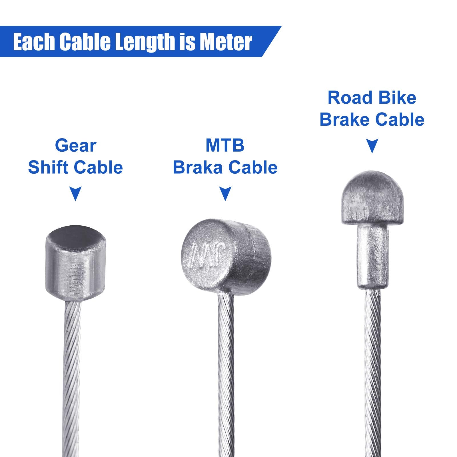 Universal Bicycle Transmission Line Bicycle Shift Derailleur Cable And Brake Cable Kit For Bicycle Mountain Road Bike Repair (Bl