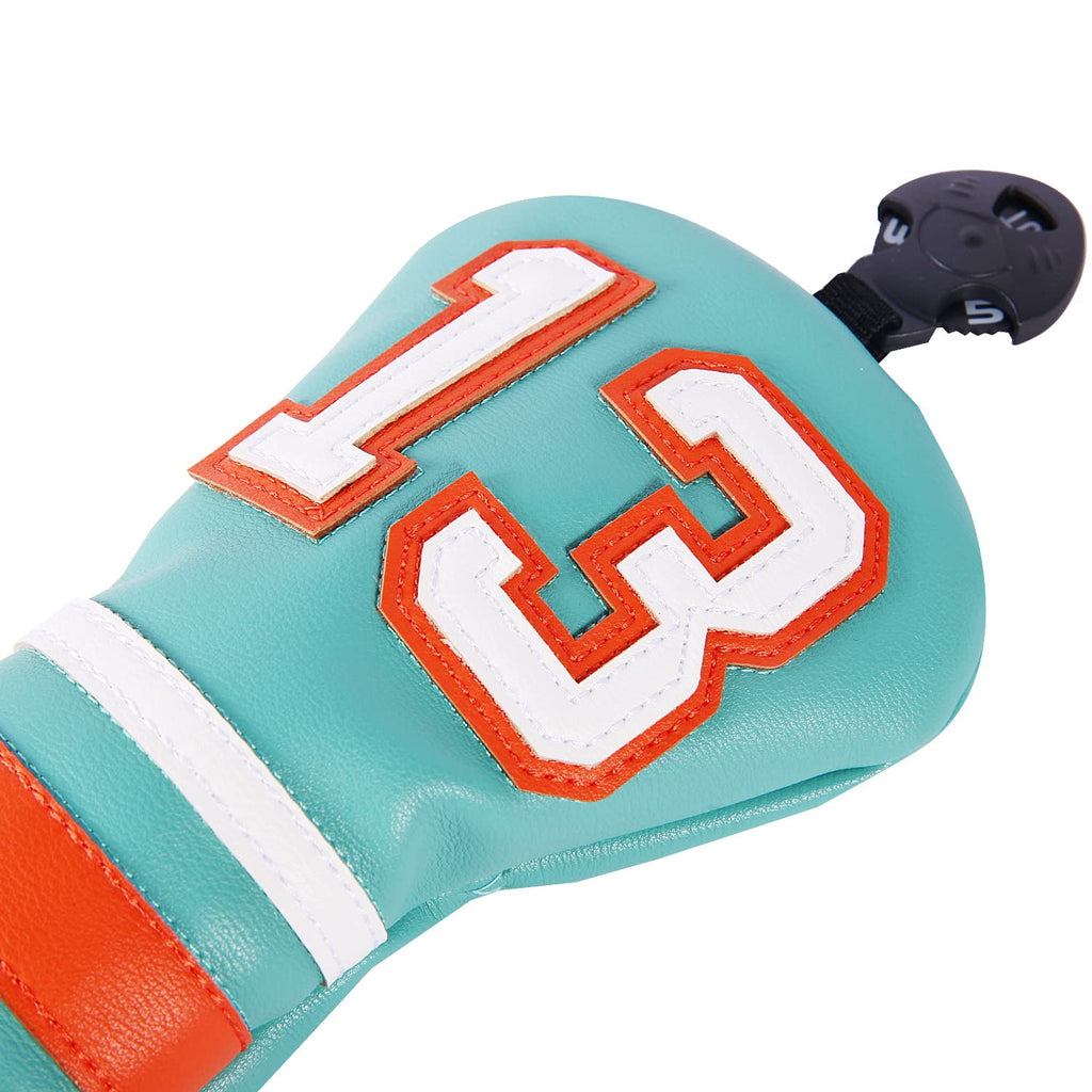 Shabier Golf Sports Style Golf Wood Club Headcover Driver Cover For Taylormade M5 M6 Driver (Cyan 13 Hybrid Cover)