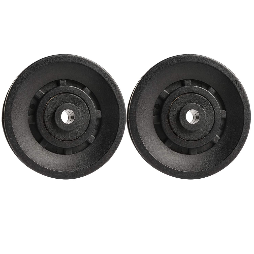 Topfinder 90Mm(3.54Inch) Universal Bearing Pulley Wheel For Cable Machine Gym Equipment Part Garage Door (2 Pcs)