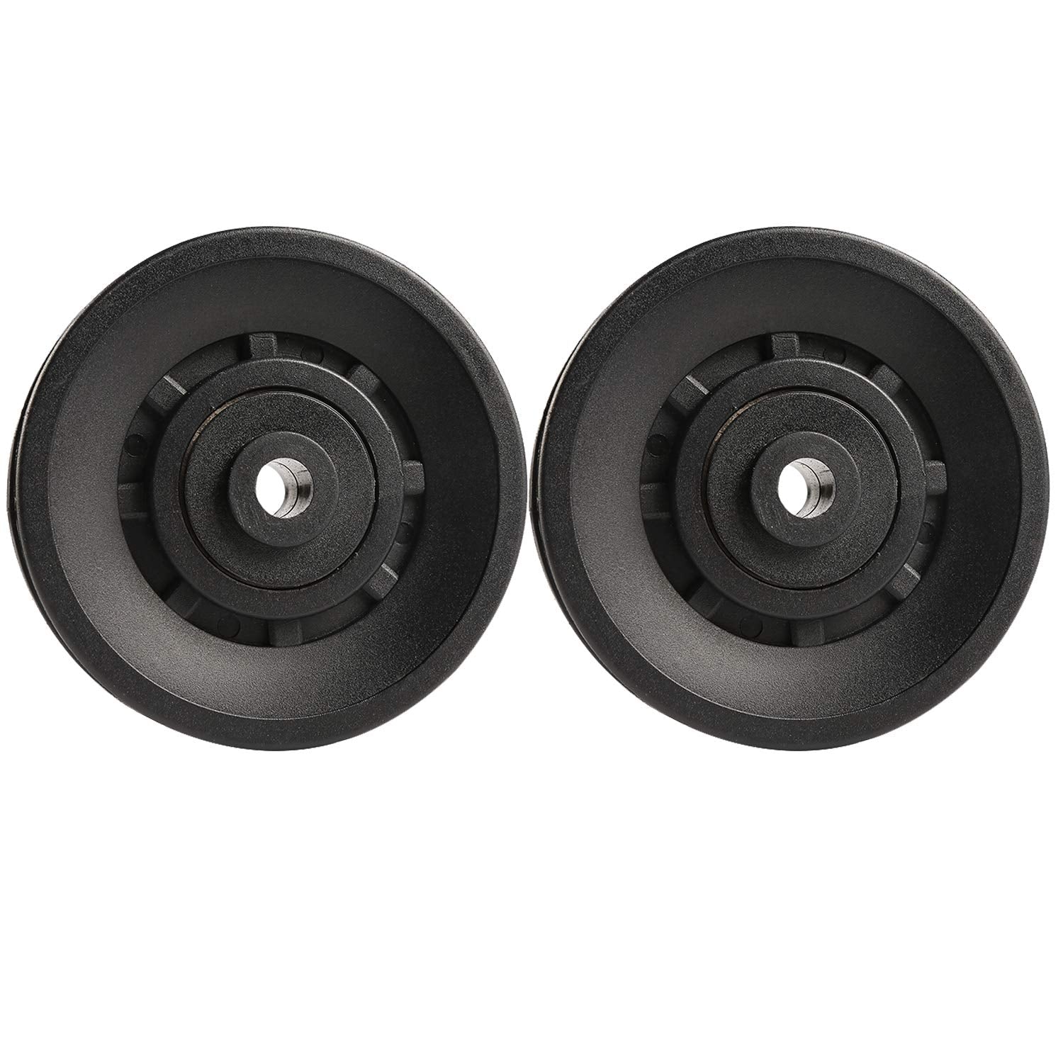 Topfinder 90Mm(3.54Inch) Universal Bearing Pulley Wheel For Cable Machine Gym Equipment Part Garage Door (2 Pcs)