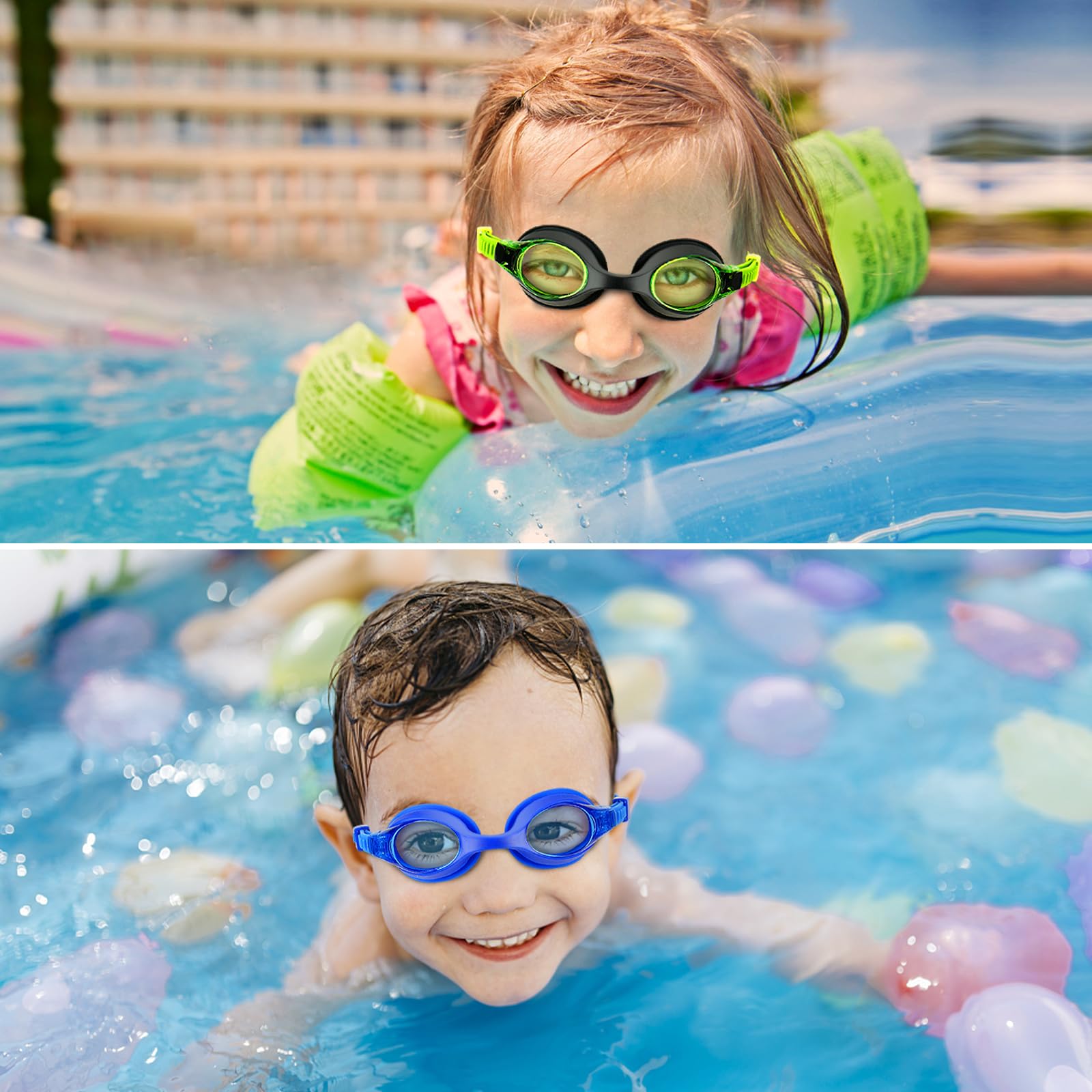 Starweh Kids Swim Goggles, 2 Pack Swimming Goggles No Leaking Anti Fog Kids Goggles For Boys Girls(Age 6-14)