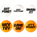 Stiga Smash Talk 1-Star Balls - Witty Phrases, Banter, And Competitive Taunts - Ittf Regulation Size & Weight - 40+ Abs Material