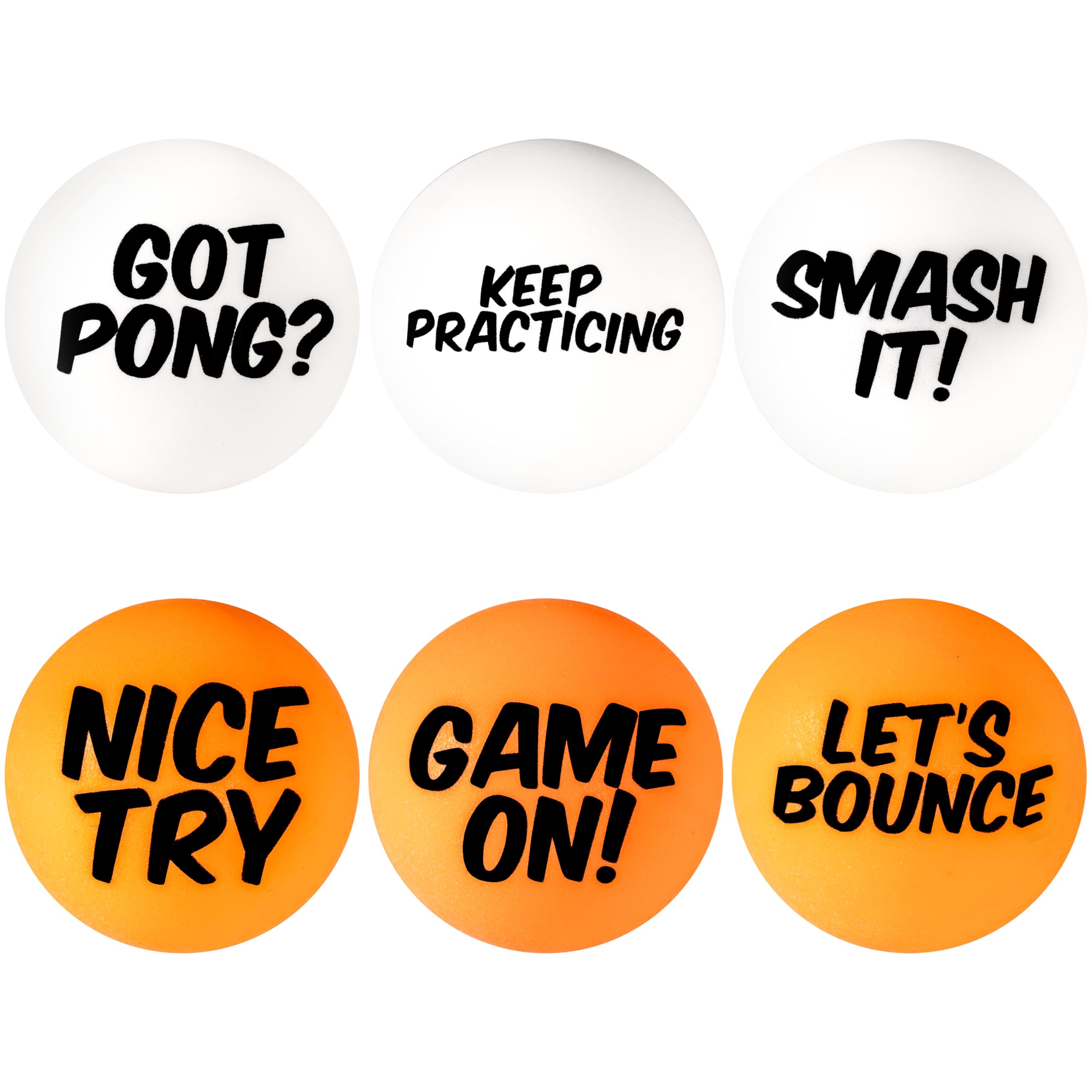 Stiga Smash Talk 1-Star Balls - Witty Phrases, Banter, And Competitive Taunts - Ittf Regulation Size & Weight - 40+ Abs Material
