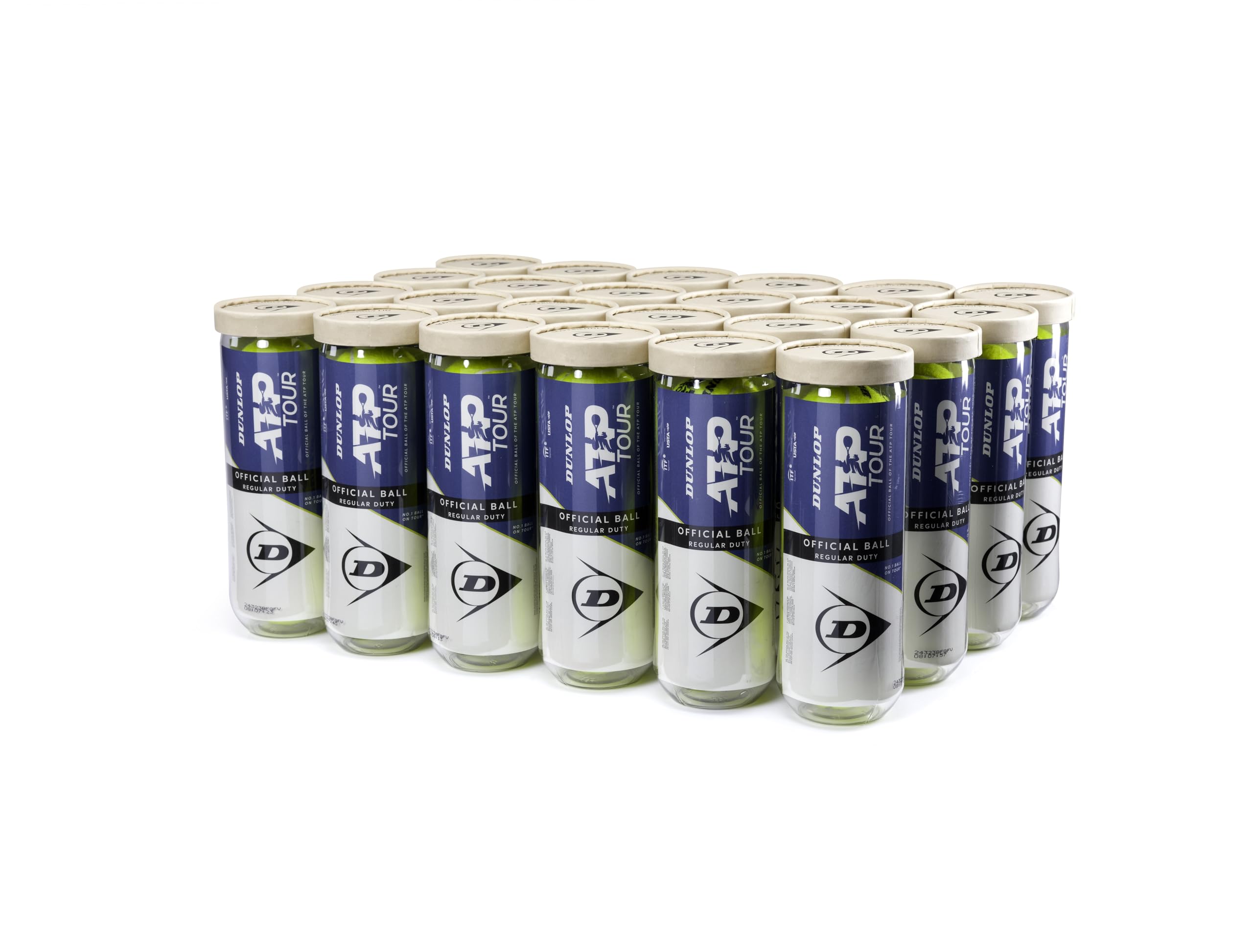 Dunlop ATP Tour Tennis Balls (24 Can Case (72 Balls), Regular Duty)
