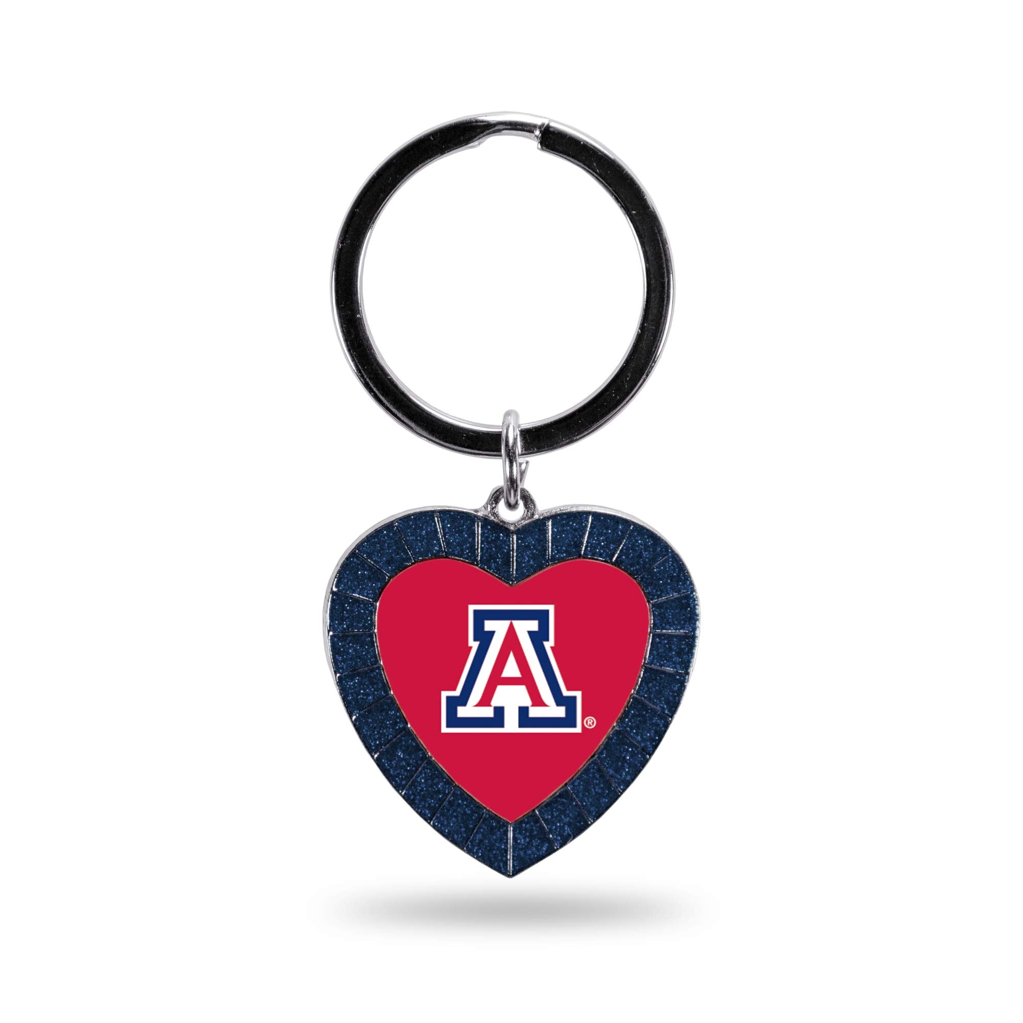 Rico Industries Ncaa Arizona Wildcats Ncaa Rhinestone Heart Colored Keychain, Navy, 3-Inches In Length