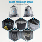 Portable Camping Shower Tent Deluxe Changing Room With Shower Bag Easy Set Up Privacy Shelter,Large Toilet Tent With Floor Drain