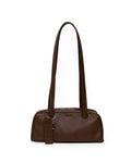 BAGGU Small Recycled Leather Bowler Bag - Brown