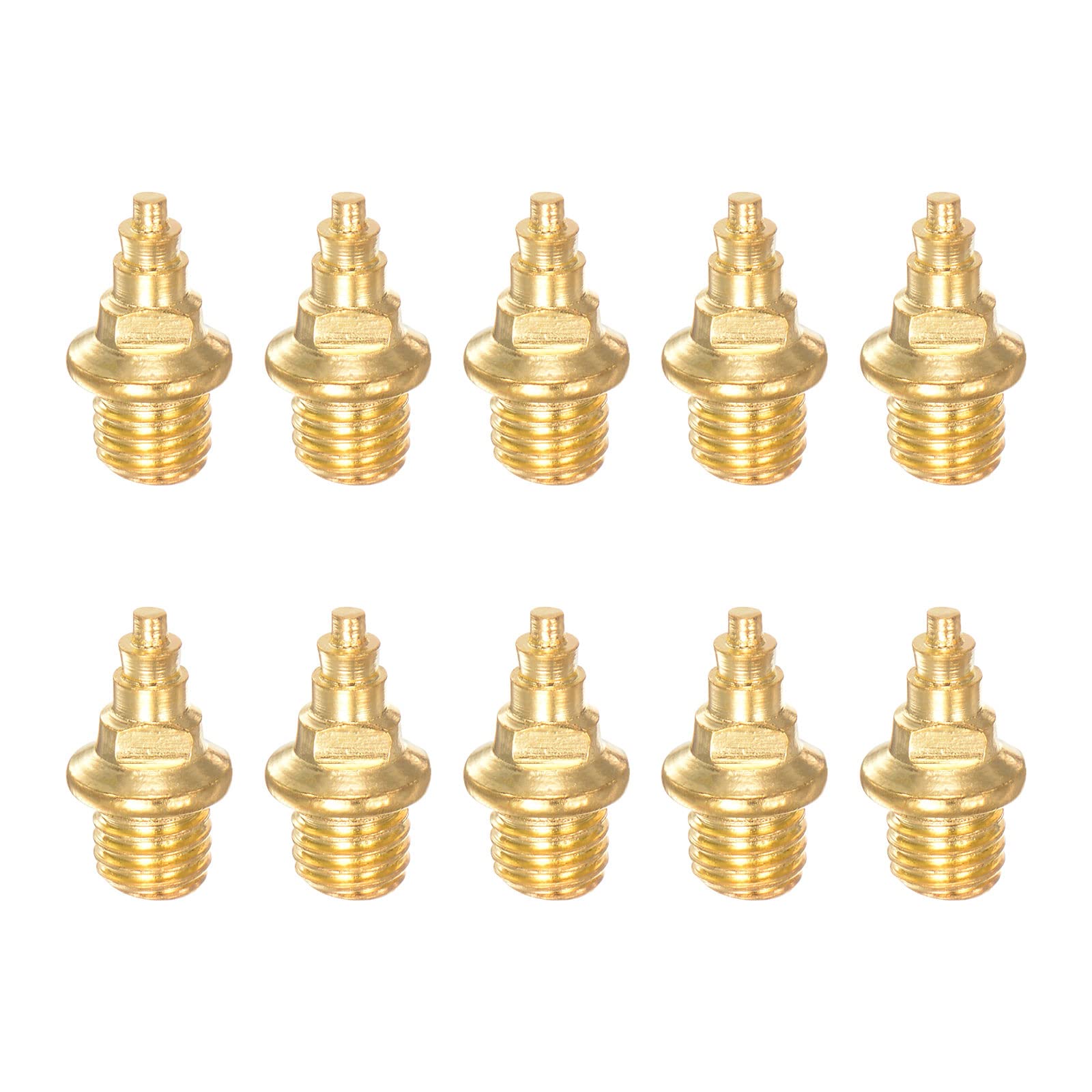 HARFINGTON 10pcs Track Spikes 6.7mm Tower Nails Hard Steel Replacement Spikes for Middle Long-Distance Running Track Shoes, Gold