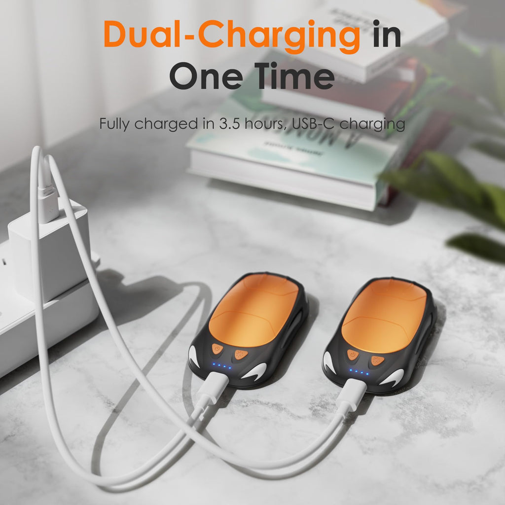 Nebafits Hand Warmers Rechargeable 2-Pack, Reusable Portable Magnetic Pocket Heater, USB 2-in-3 Hand Warmer, Suitable for Men an