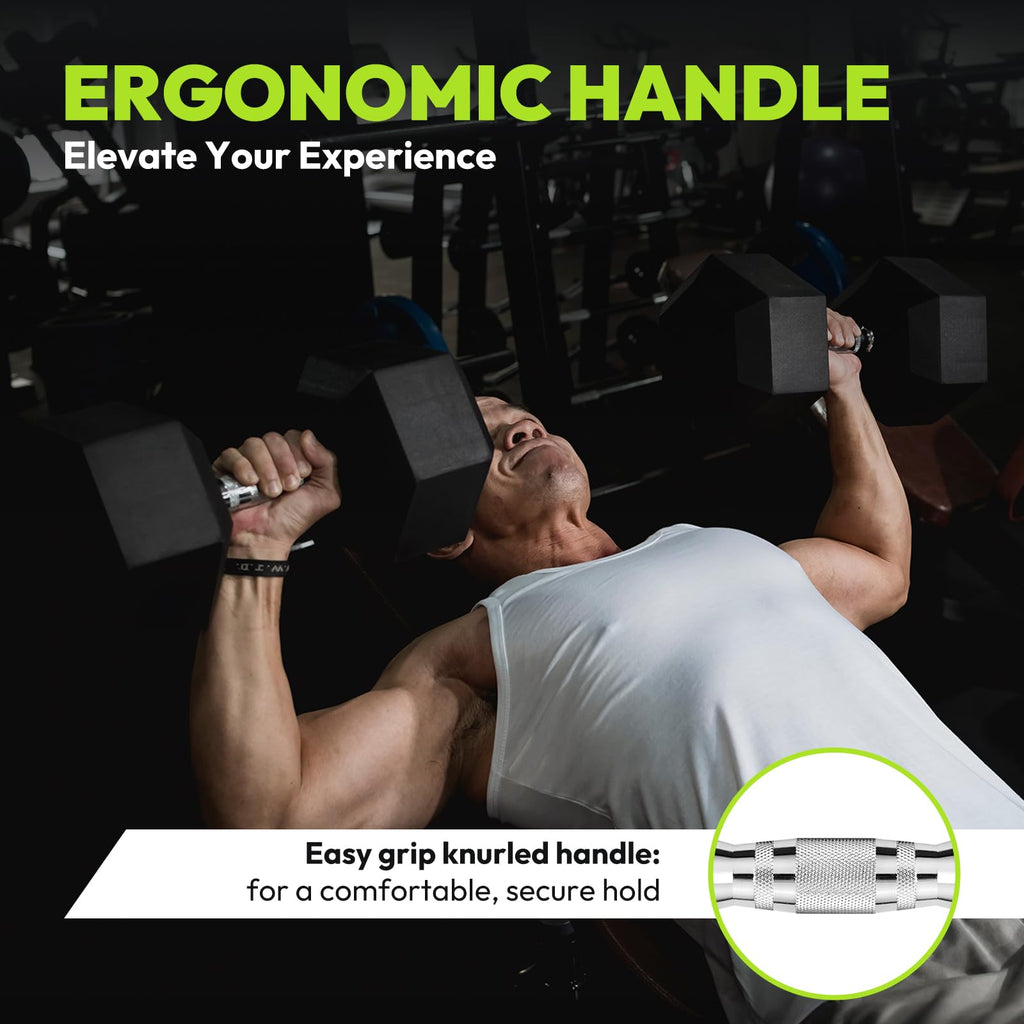 Handbode Hex Dumbbell 45 Lb Set, 2.5/7.5/12.5 Lb Weights Dumbbells Set Of 2, Rubber Encased Exercise & Fitness Dumbbells For Hom