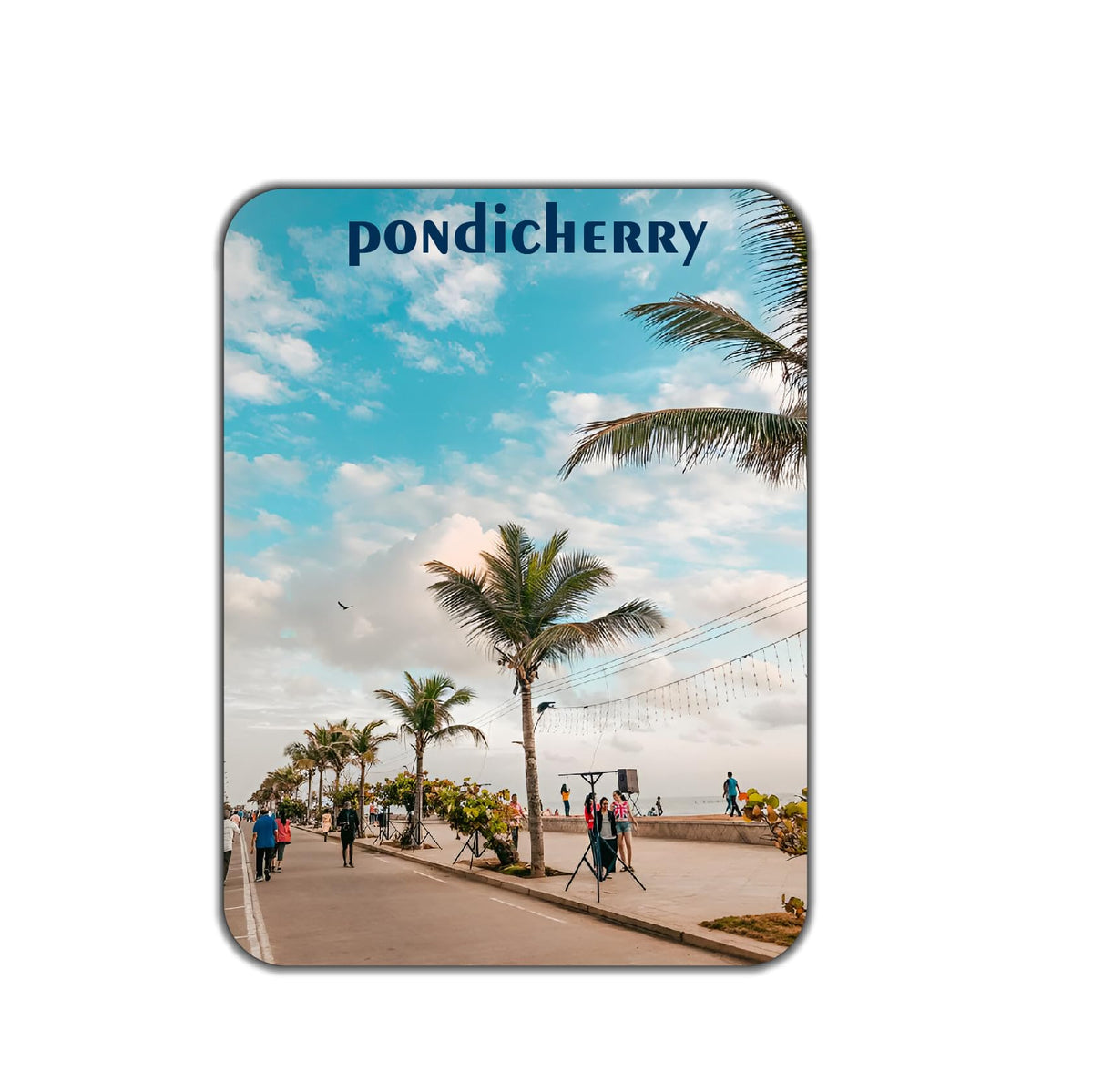 ISEE 360 Pondicherry Multicolor Fridge Magnet for Office Home Decors | Kitchen Refrigerator Doors Decoration Travel Souvenir Gif
