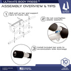 Ultimate Body Press Xl Doorway Pull Up Bar With Elevated Bar & Adjustable Width