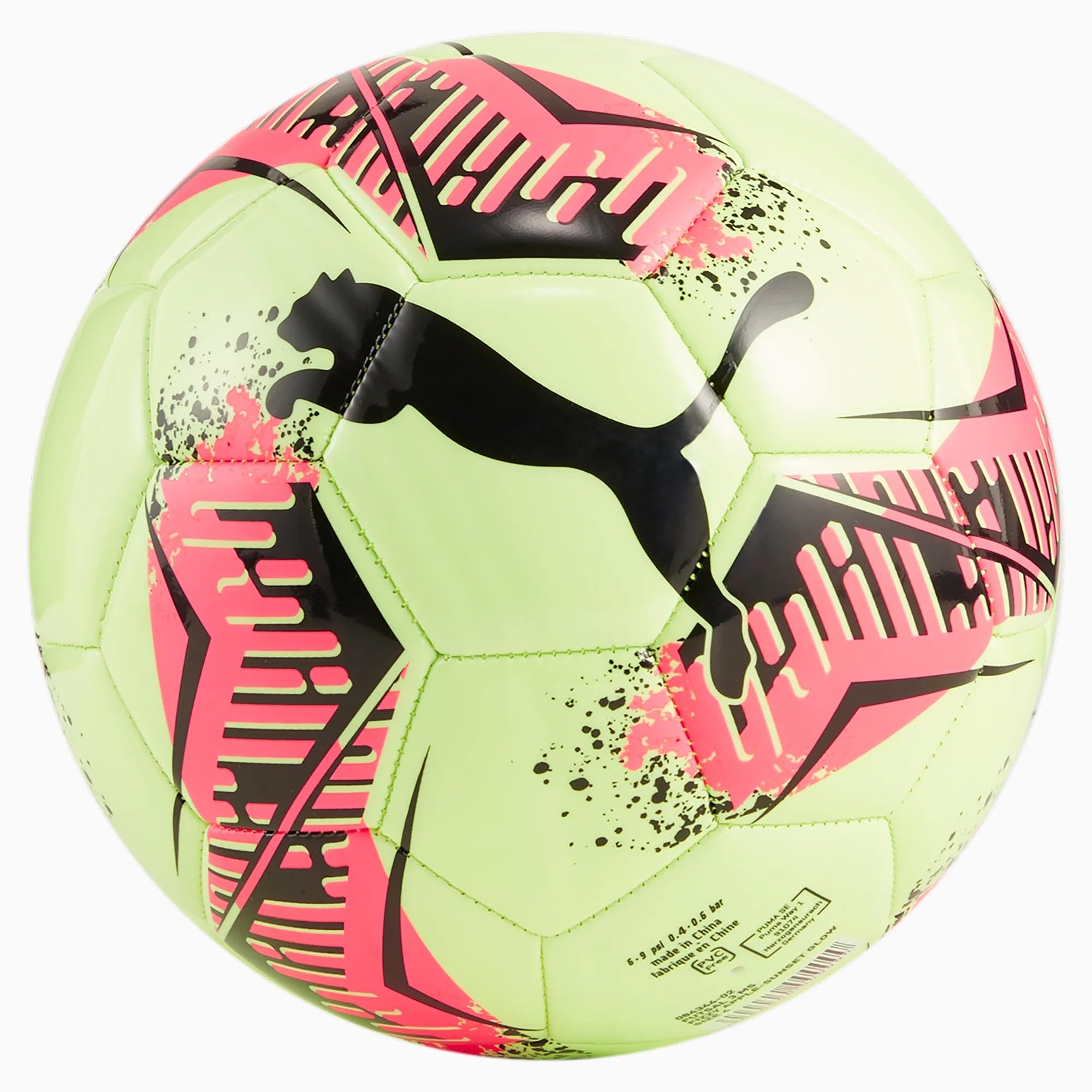 Puma Unisex Futsal 3 Machine Stitch Soccer Ball, 4, Fizzy Apple-Sunset Glow