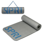 Spri 12Mm Pro Fitness Matt - Thick Exercise Mat For Floor Workouts, Sit-Ups, Push-Ups, Stretching, Toning, And General Fitness -