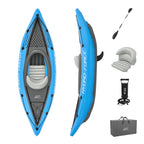 Bestway Hydro Force Inflatable Kayak Set  Includes Seat, Paddle, Hand Pump, Storage Carry Bag  Great For Adults, Kids And Famili