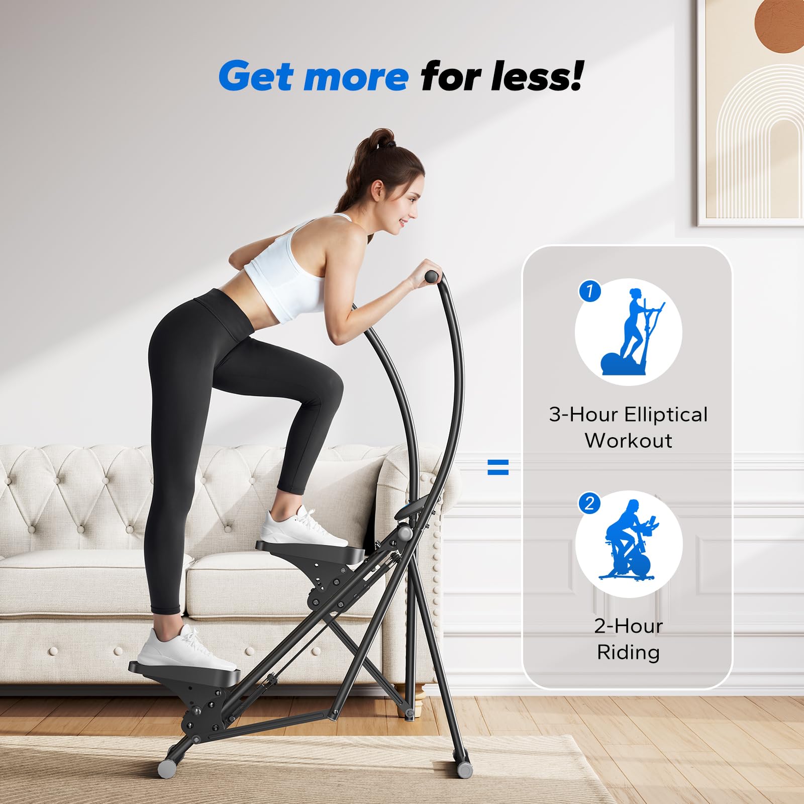 Merach Stair Stepper, Hands & Feet Synchronized Stair Climber, Stairmaster For Full-Body Workout At Home, Compact Vertical Climb
