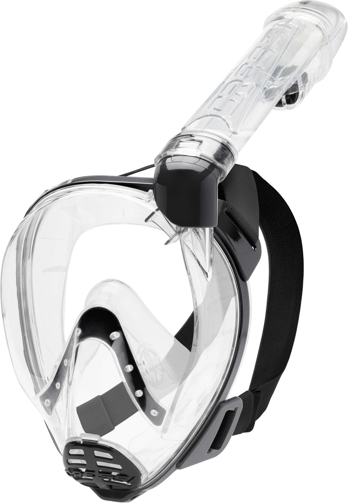 Cressi Baron Full Face Masks, Clear/Black, M/L