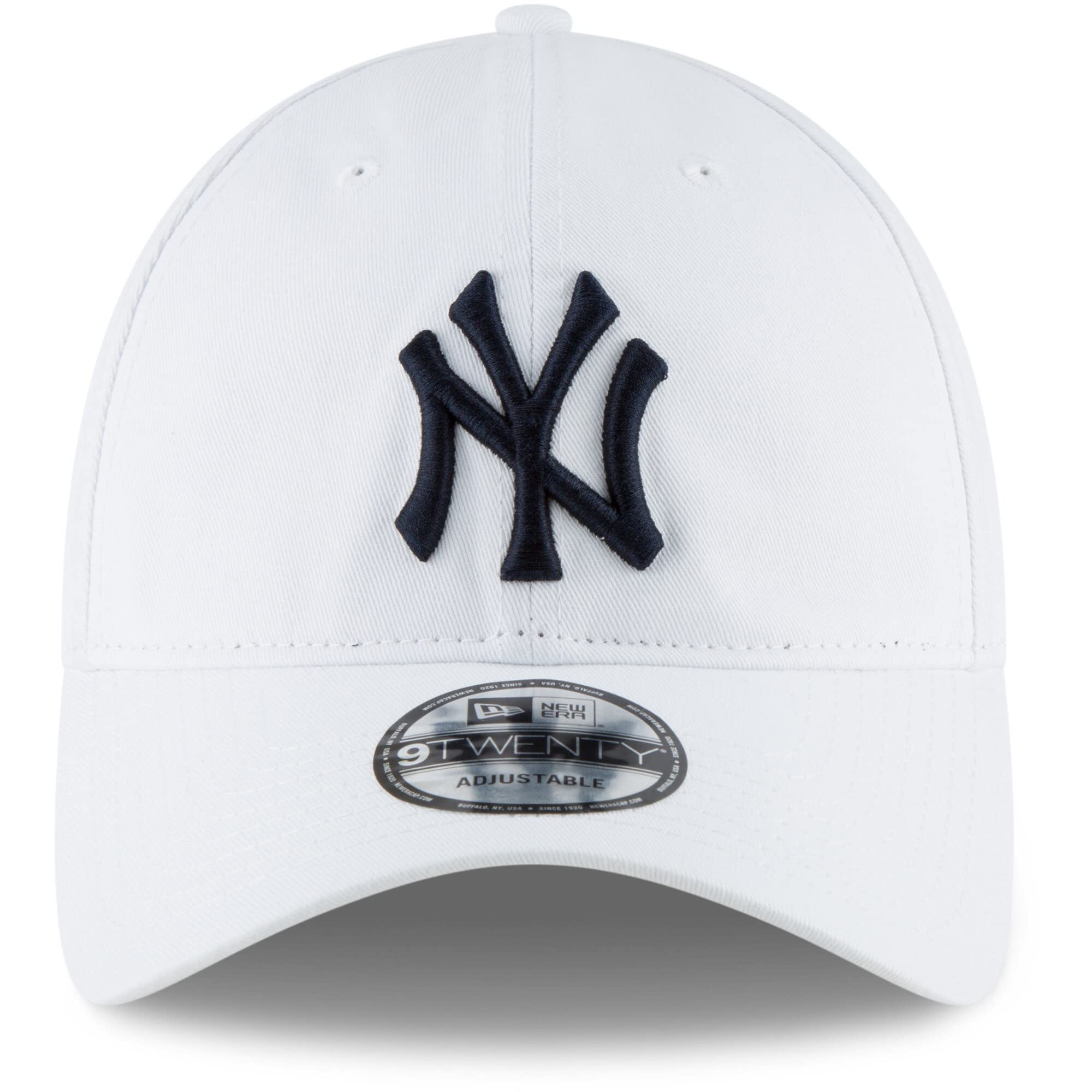 New Era Mlb Core Classic 9Twenty Adjustable Hat Cap One Size Fits All (New York Yankees White)