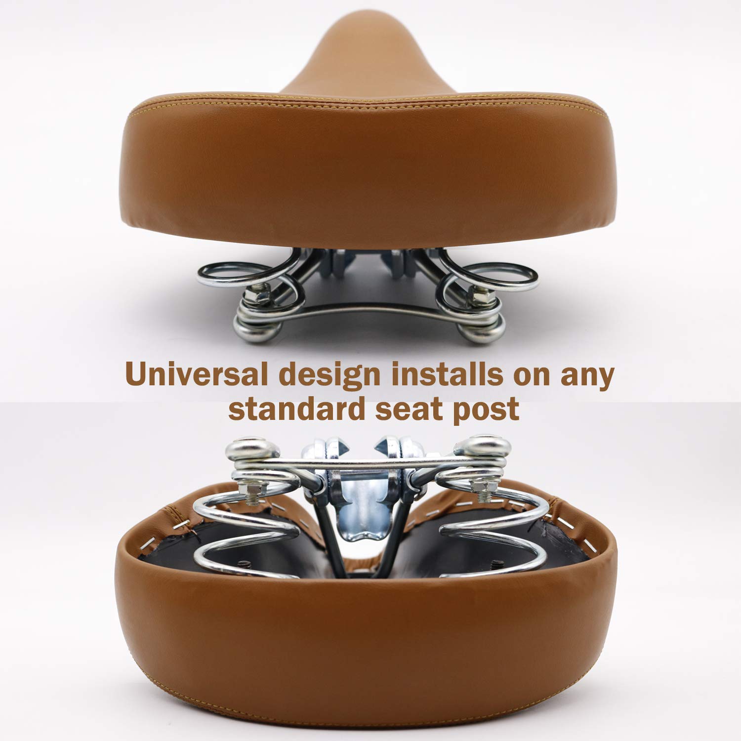Senqi Retro Bicycle Bike Saddle Vintage Riveted Cycling Bike Saddle Comfortable Durable Seat