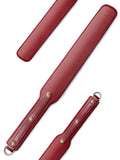 Ueemph 18 Inch Riding Crop,Red Leather Paddle,Super Durable Rug Paddles,Equestrian Crops(Red)