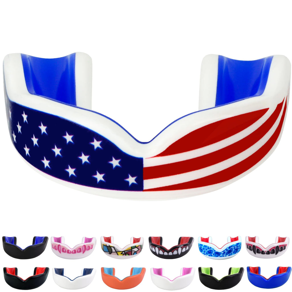 Oral Mart Youth Mouthguard For Kids (Black/Yellow) - Youth Mouthguard For Karate, Flag Football, Martial Arts, Taekwondo, Boxing