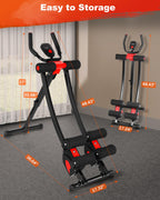 Gikpal Ab Workout Equipment - Ab Machine Abdominal Exercise Equipment For Home Gym, Foldable Ab Crunch Waist Trainer For Stomach