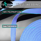 Teceum 1 Inch Webbing - Gold - 25 Yards - 1
