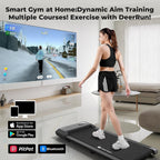 Deerrun Walking Pad, 2025 Smart Under Desk Treadmill, Mini Walk Pads For Home/Office, 2 In 1 Walking Pad Treadmills With Led Dis