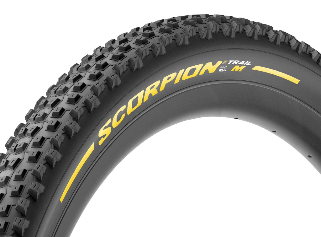 Pirelli Scorpion Trail M Mountain Bike Tire - 29 X 2.4, Tubeless Ready Clincher, Folding, Yellow, Prowall Mtb Casing