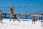 Park & Sun Sports Tournament Flex 1000: Portable Outdoor Volleyball Net System, Blue