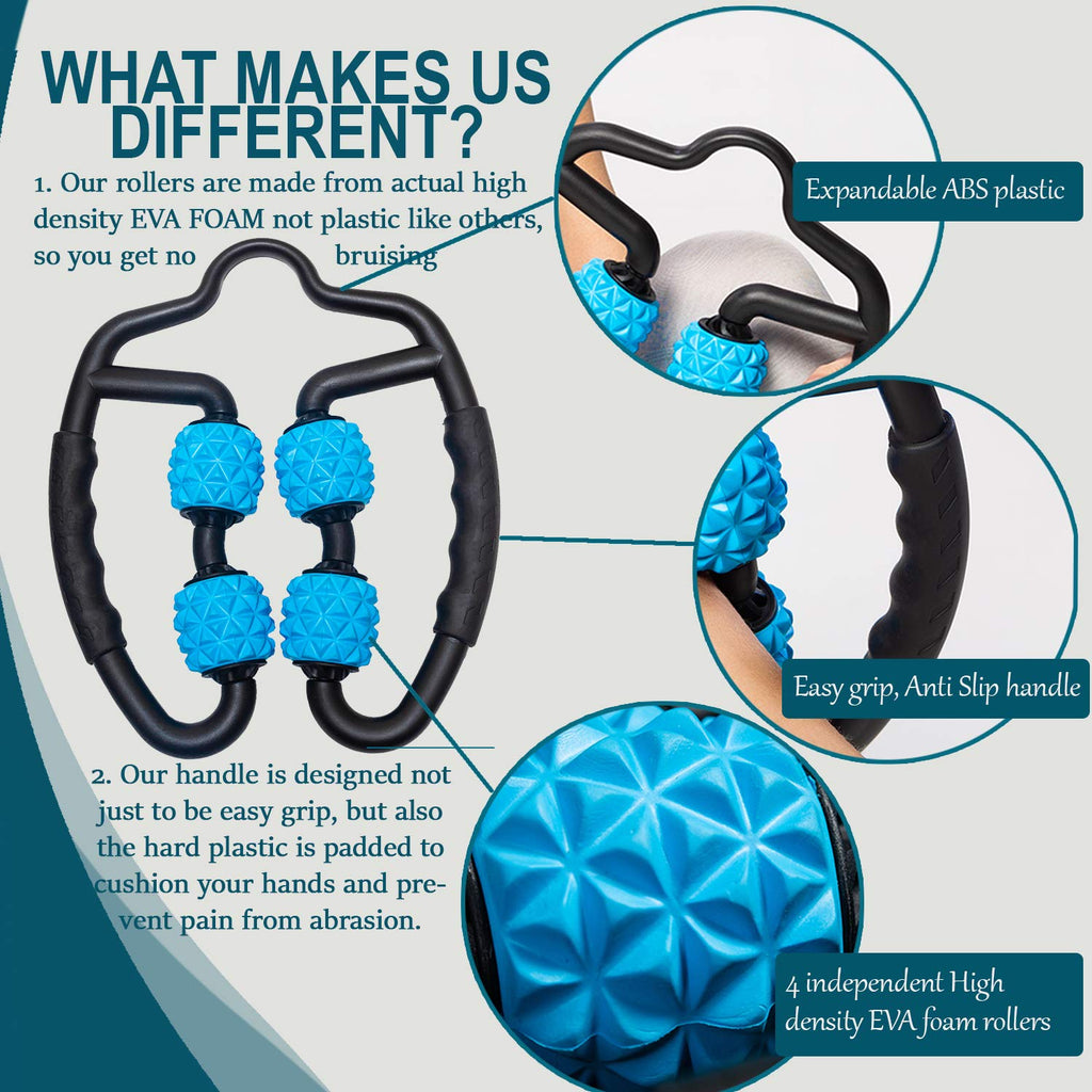 Foam Roller Deep Tissue Massager  Myofascial Massage Tools With Drawstring Gym Bag  Muscle Roller For Legs  Fit Roller Pro, High