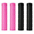 Kasteco 2 Pairs Bicycle Handle Bar Grips Mushroom Grips for BMX/MTB/Road Mountain Bikes, Black and Pink