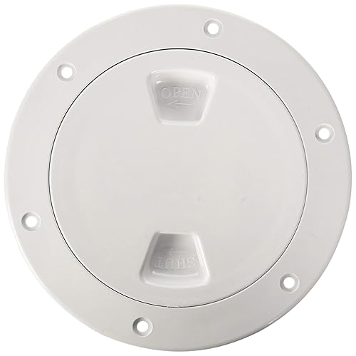 Beckson Dp40-W Screw-Out Deck Plate, 1 Pack, White