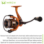 Lew'S Mach Crush 30 Spin 7' Med Fast Spin Combo, Orange, One Size (Mcr30A70Mfs)